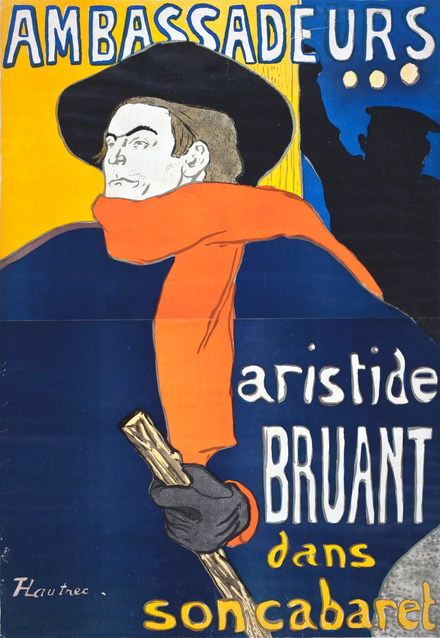 Ambassadeurs, Aristide Bruant by Henri de Toulouse-Lautrec